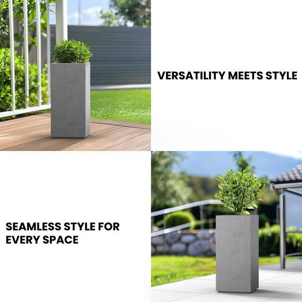 Sapcrete Modern 24in. High Large Tall Tapered Square Stone
