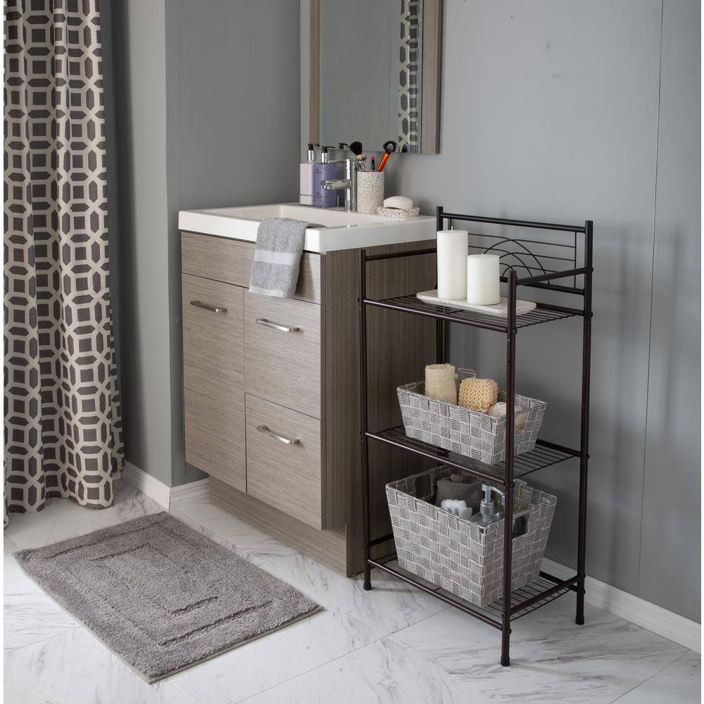 Bronze 3-Tier Industrial Freestanding Bathroom Shelf