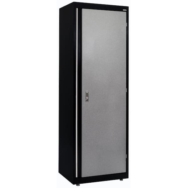 Sandusky Steel Freestanding Garage Cabinet in Black/Multi-Granite (24 in. W x 72 in. H x 18 in. D)