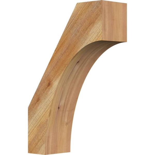 Ekena Millwork 6"W x 16"D x 24"H Westlake Rough Sawn Knee Brace, Western Red Cedar