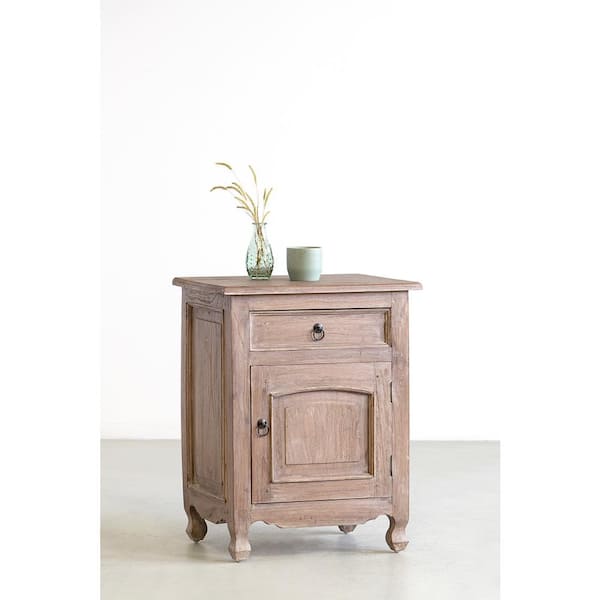 East At Main Brown Wash Kepler Bedside Table