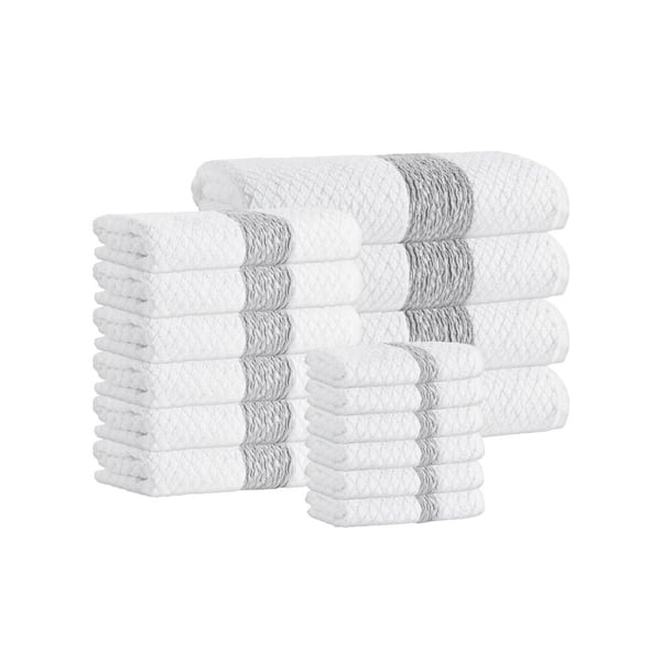 Unbranded Anton 16 pcs White Turkish Cotton Towel Set