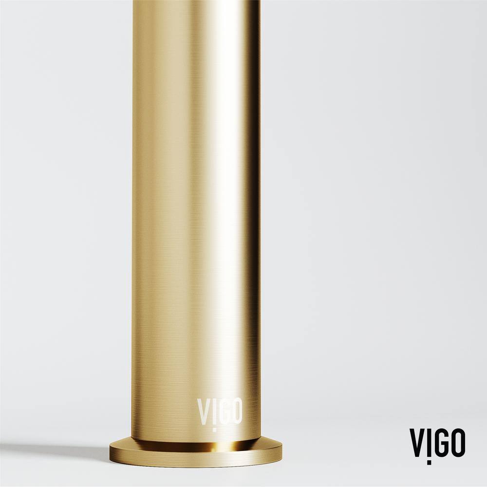 Matte Brushed Gold Single Handle Vessel Sink Faucet