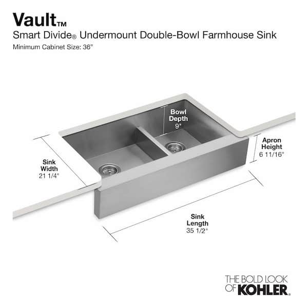 Kohler K-3945-NA Vault Kitchen Sink Stainless Steel