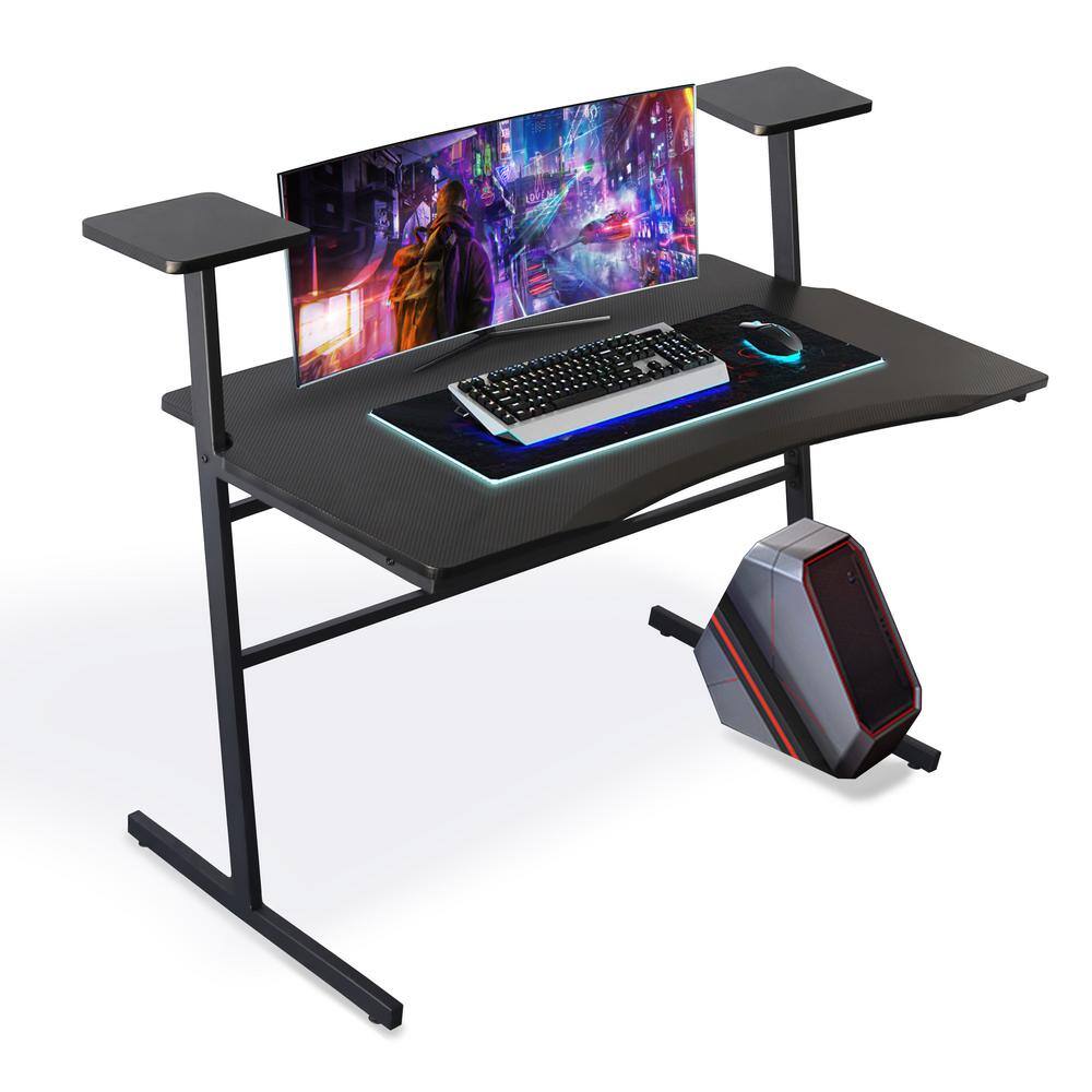 Details about   47.2'' Computer Table Gaming Desk Workstation Home Office Black w/headphone hook 