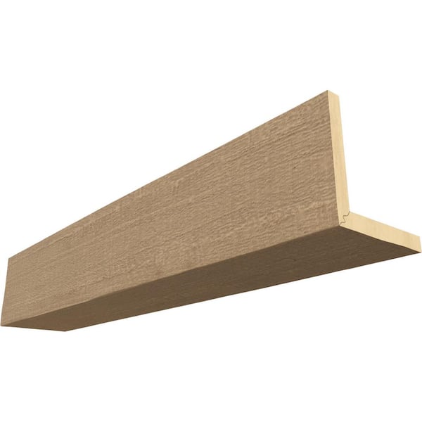Ekena Millwork Endurathane 8 in. H x 4 in. W x 8 ft. L Rough Cedar Oatmeal Faux Wood Beam
