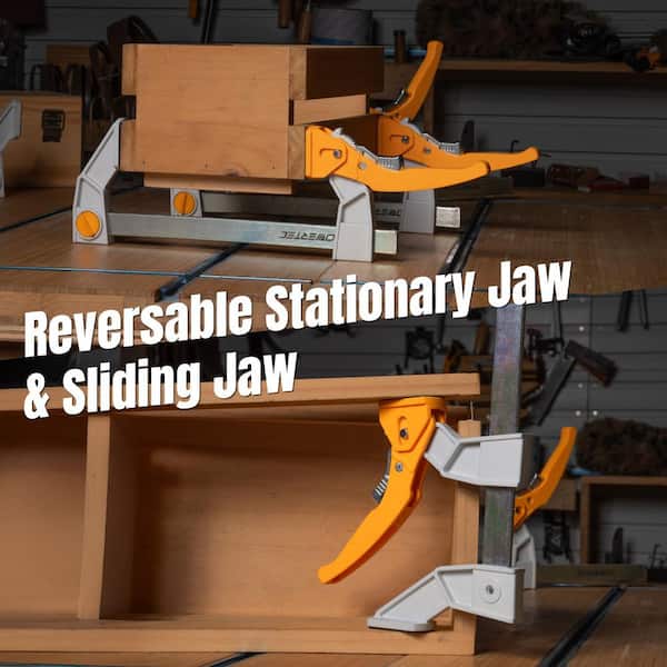 4 in. 440 lbs. Quick-Release Bar Clamps with Aluminum Jaws and Spreader Function Set (2-Piece)