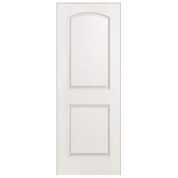 Masonite 36 in. x 80 in. Textured 2-Panel Arch Top Hollow Core Primed Composite Interior Door Slab