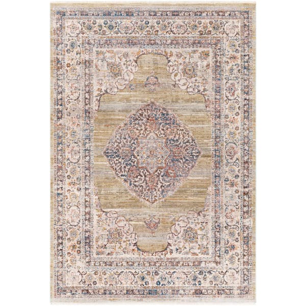 Livabliss Alden Medium Gray Oriental 5 ft. x 8 ft. Indoor Area Rug