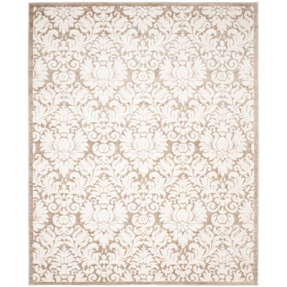 Amherst Wheat/Beige 9 ft. x 12 ft. Border Floral Geometric Area Rug price history on PriceWatchPro