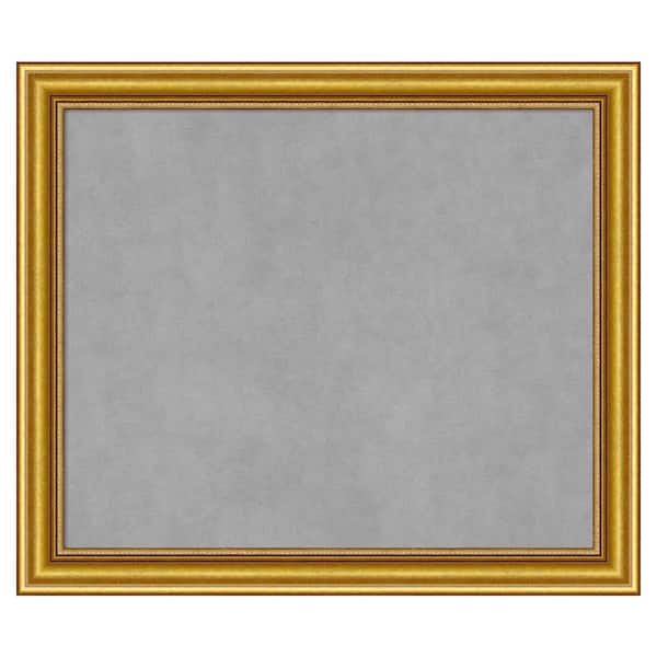 Amanti Art Townhouse Gold 28 in. x 24 in Framed Magnetic Board