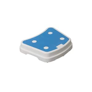 16 in. x 19.5 in. Portable Bath Step in Blue and White