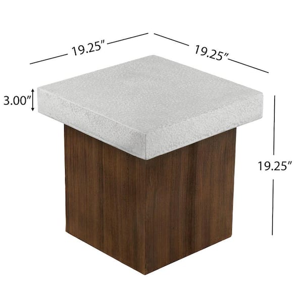 MGO Square Side Table-Weather-Resistant Indoor/Outdoor Accent