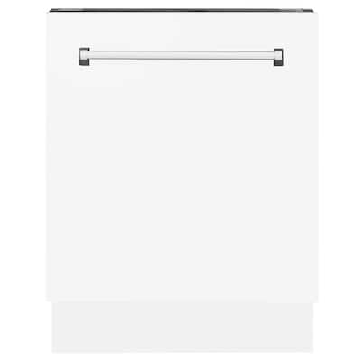 24" 3rd Rack Top Control Tall Tub Dishwasher in White Matte with Stainless Steel Tub, 51dBa (DWV-WM-24)