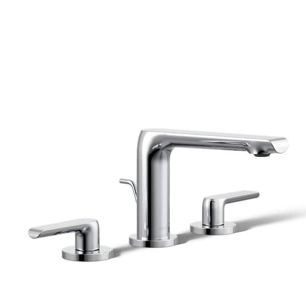 KOHLER 1-Piece 1.28 GPF Single Flush Elongated Toilet in Chrome Seat Not Included