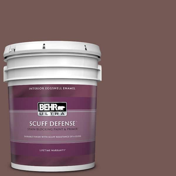 BEHR ULTRA 5 gal. #180F-6 Brown Ridge Extra Durable Eggshell Enamel Interior Paint & Primer