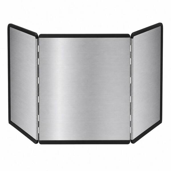 3-Sided Splatter Guard, Foldable Stainless Steel Oil Splatter Screens for Frying, Oil Splash Insulation Board