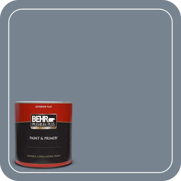 BEHR PREMIUM PLUS 1 qt. #PPU14-05 Forever Denim Flat Exterior Paint & Primer