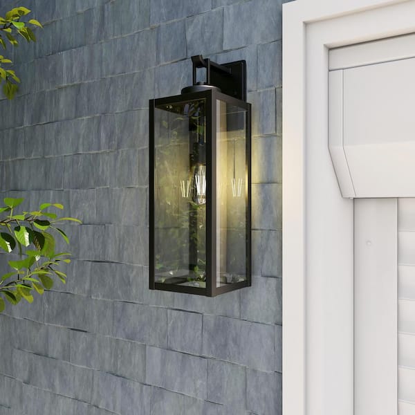 1-Light Black Big Size Outdoor Waterproof Wall Sconce