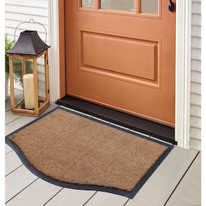 A1HC Natural Beige 24 in x 38 in Rubber and Coir Low Profile, Outdoor Entrance Durable Doormats