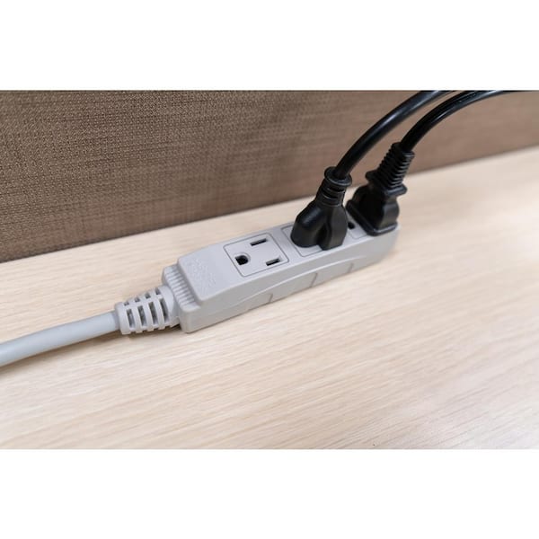 1 Ft Extension Cord with Switch On/Off - 16/3 STJW White Cable with 3 -  iron forge tools