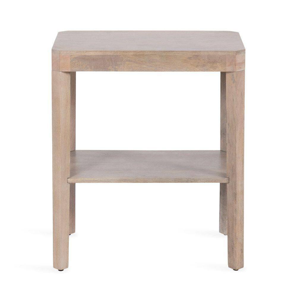 Talcott 22 in. Natural Rectangle Solid Wood End Table - thumbnail 8