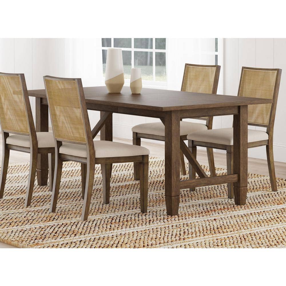 Matisse Rectangular Extendable Brown Mahogany Dining Table