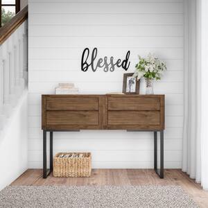 "Blessed" Metal Cutout Sign