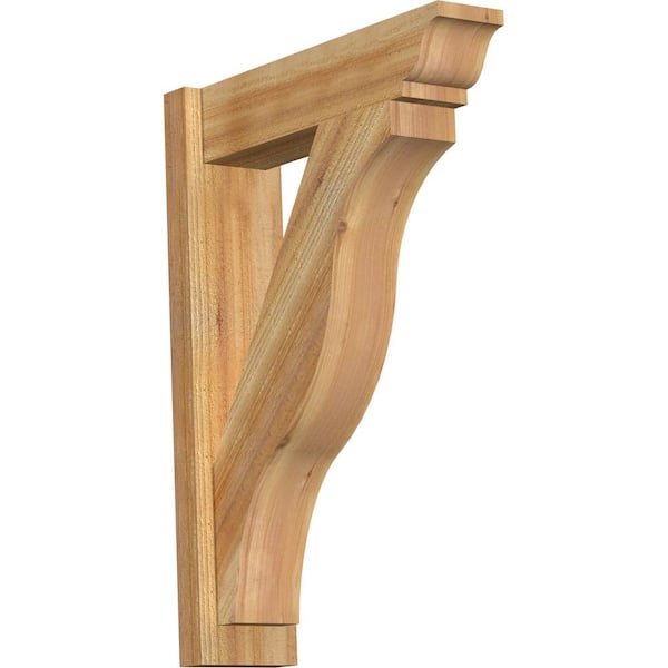 Ekena Millwork 6 in. x 30 in. x 22 in. Western Red Cedar Fuston Traditional Rough Sawn Outlooker