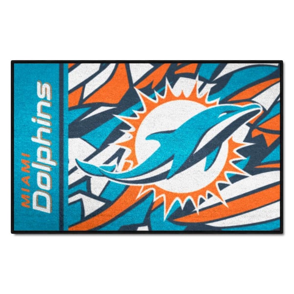 FANMATS Miami Dolphins Patterned 1.5 ft. x 2.5 ft. XFIT Design