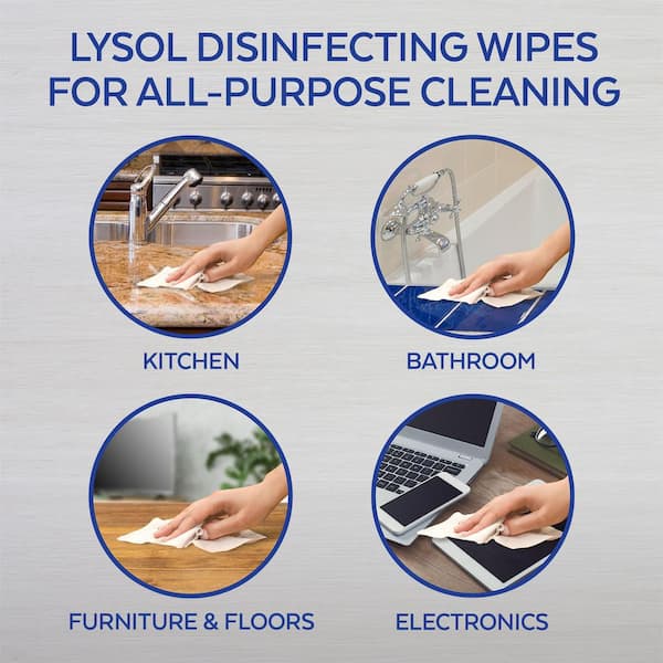 Lingette désinfectante Lysol Citron - Caisse 6 x 80 feuilles - ABC  Distribution