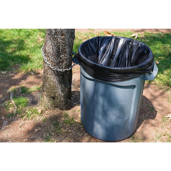 33 Gallon Trash Bags (100 Bags w/Ties Value Pack), Large Black Garbage Bags  30 Gallon - 32 Gallon - 35 Gallon.