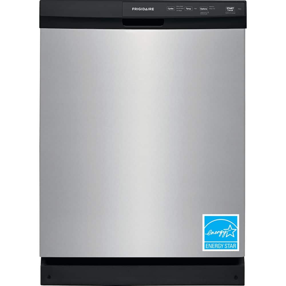 24 in. Front Control Built-In Tall Tub 55 Dba Dishwasher in Stainless Steel with 3-Cycles