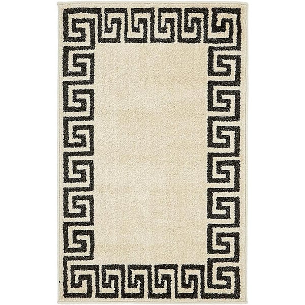 Unique Loom Athens Modern Beige 2' 0 x 3' 0 Area Rug