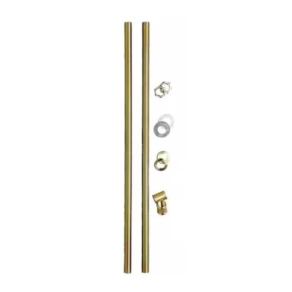12 in. Brass All Thread Lamp Pipe Kit, 1/8-IP Threaded
