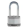 Master Lock Heavy Duty Outdoor Padlock with Key, 2-1/2 in. Wide, 2-1/2 in. Shackle M15XKADLJ