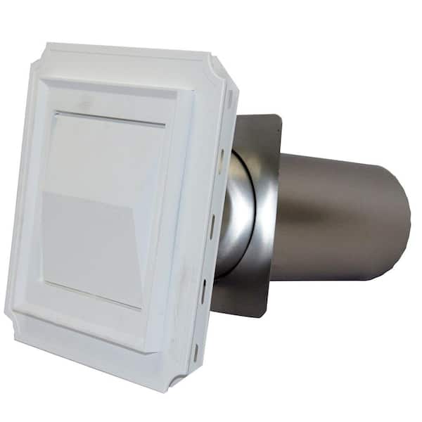 Speedi-Products 4 in. J Block Vent Hood in White with 11 in. Tail Pipe for Brick, Siding and Stucco Applications