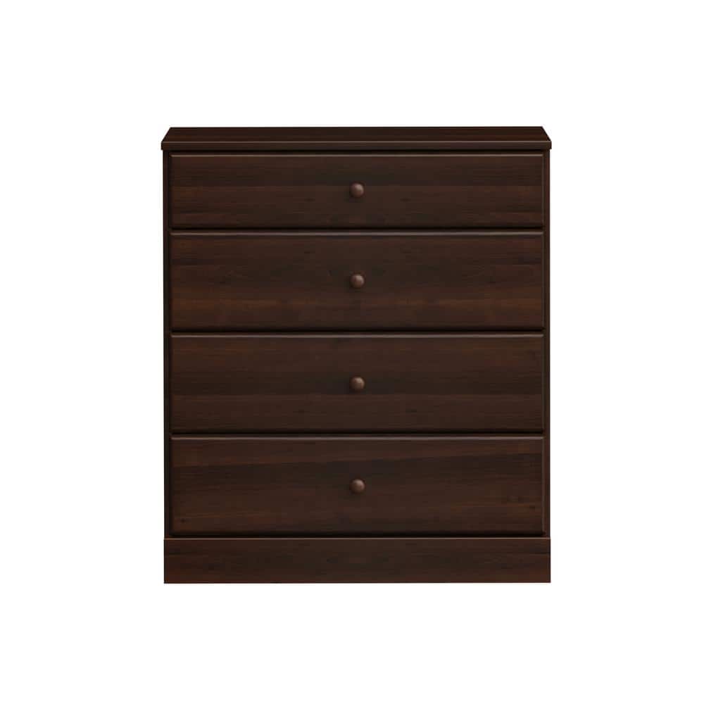 Astrid Espresso 4-Drawer Vertical Wood Dresser