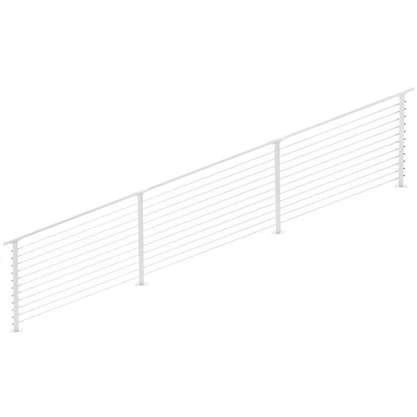 16 ft. Stair Cable Railing, White