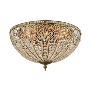 Elizabethan 8-Light Dark Bronze Flush Mount