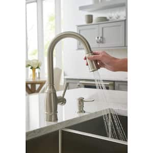 Noell 1-Handle Pull-Down Sprayer Kitchen Faucet with Reflex, Soap Dispenser and Power Clean in Spot Resist Stainless