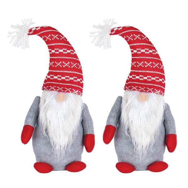 Bindle & Brass 12 in. Winter Holiday Gnome (2-Pack)