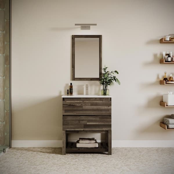 Fresca Formosa 29 in. Freestanding Open Bottom Single Bath Vanity Cabinet without Top in Acacia