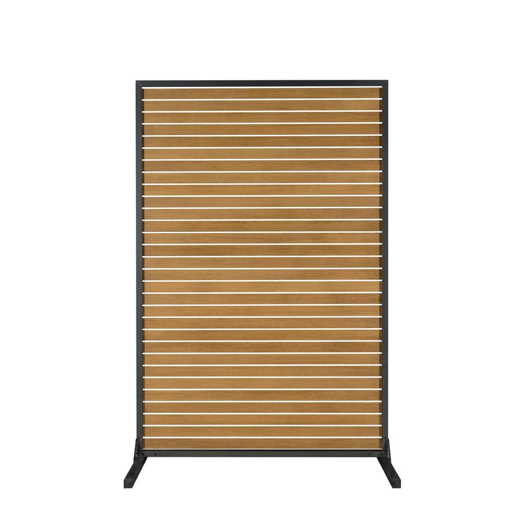 Privadesa 4 x 6 ft. Aluminum Privacy Screen with Wood Effect Finish