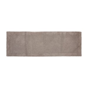 Edge Collection 20 in. x 60 in. Brown 100% Cotton Contour Bath Rug