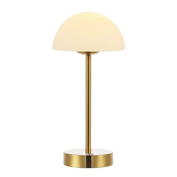 JONATHAN Y Carson Rechargeable Cordless 12.75-in Brass Gold LED