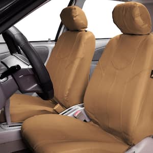 PU Leather 47 in. x 23 in. x 1 in. Rome Half Set Front Seat Covers