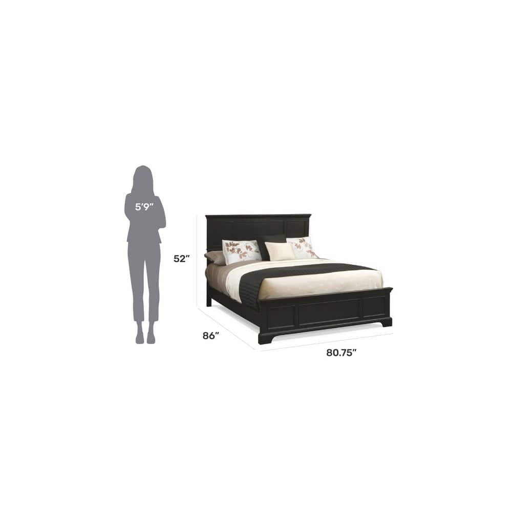 Bedford Black Queen Bed Frame - thumbnail 2