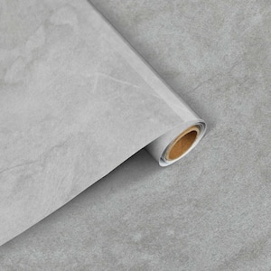 Gray Peel and Stick Wallpaper, High Temperature Resistant and Oil Proof Wallpaper for Kitchen, 23.62 in. x 196.85 in.