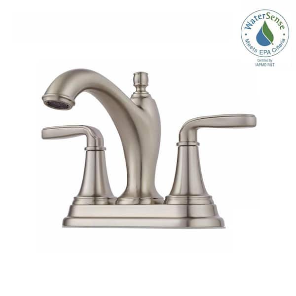 Pfister Northcott 4 in. Centerset 2-Handle Bathroom Faucet in Brushed Nickel
